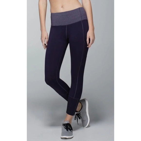 Lululemon Women's Size 4 Purple Rebel Runner Athletic Leggings - Picture 1 of 6